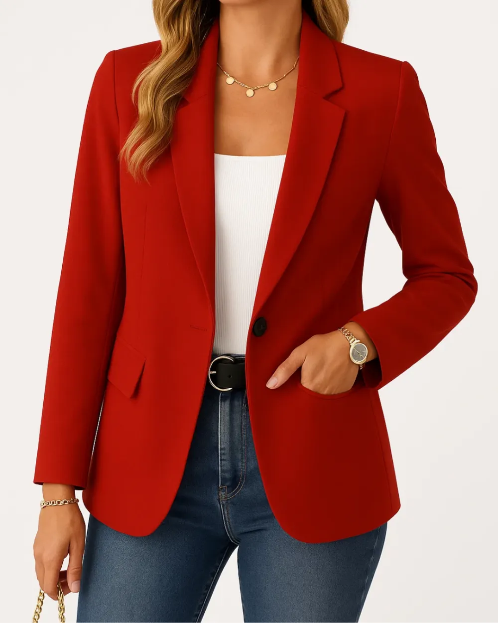 Fitted Business Casual Blazer