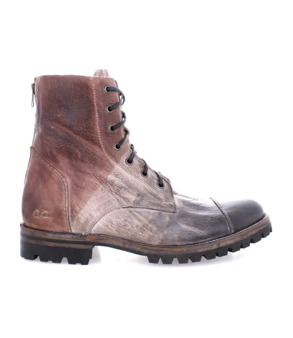 Back-Zip Lug-Sole Combat Boots