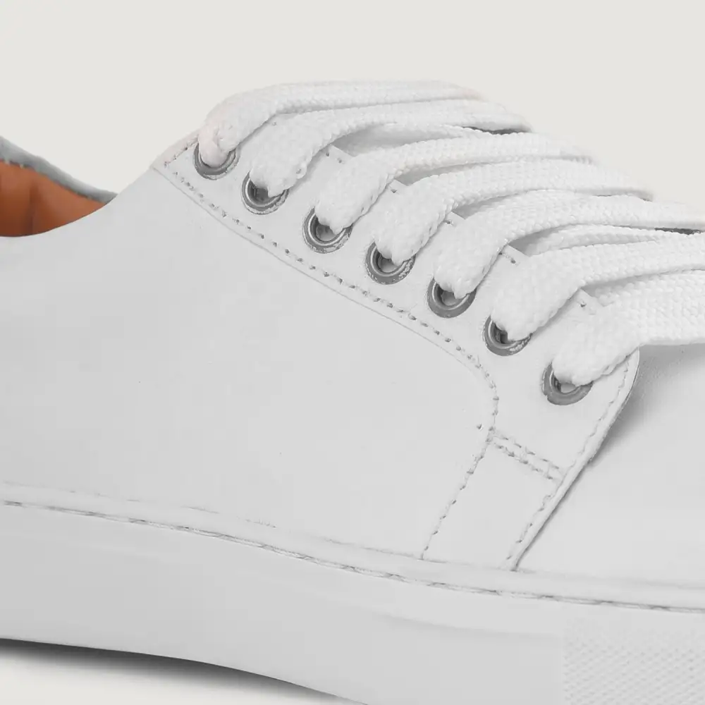 Crisp Leather Low Top Sneakers