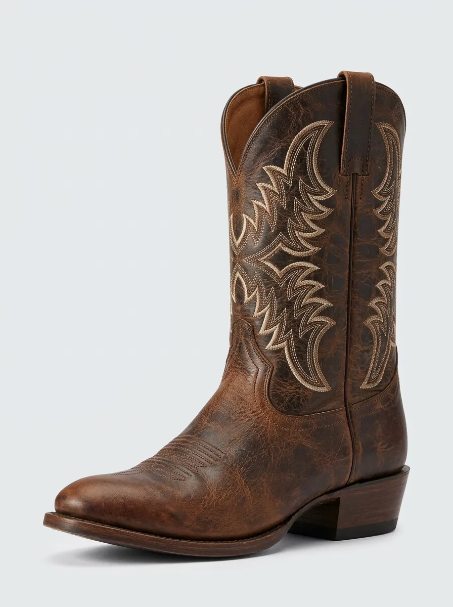 Trail Embroidered Versatile Western Boots