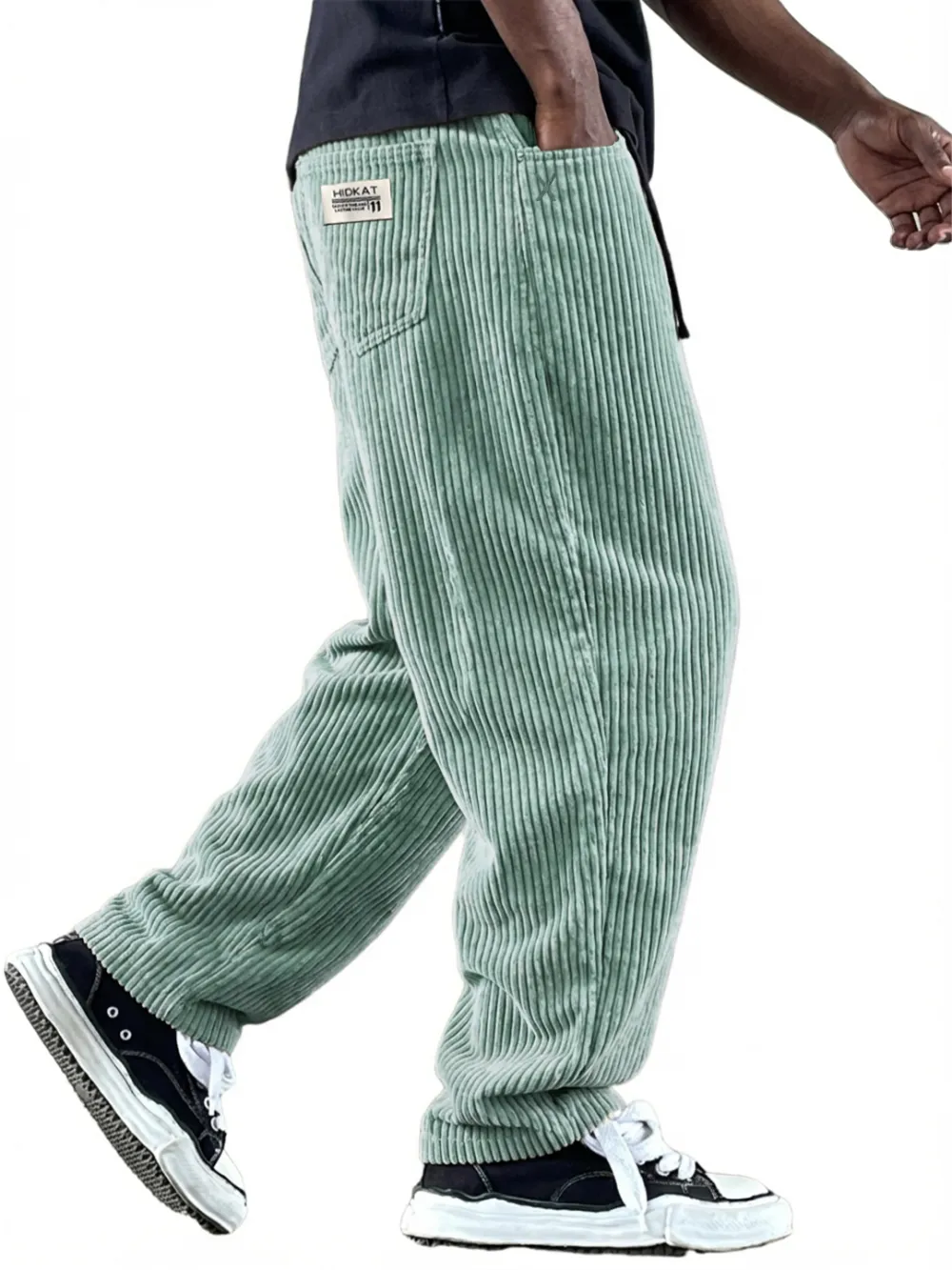 Roomy Corduroy Utility Pocket Pants