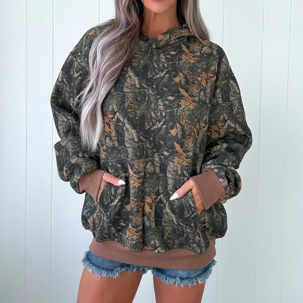 Relaxed-Fit Camo Hoodie