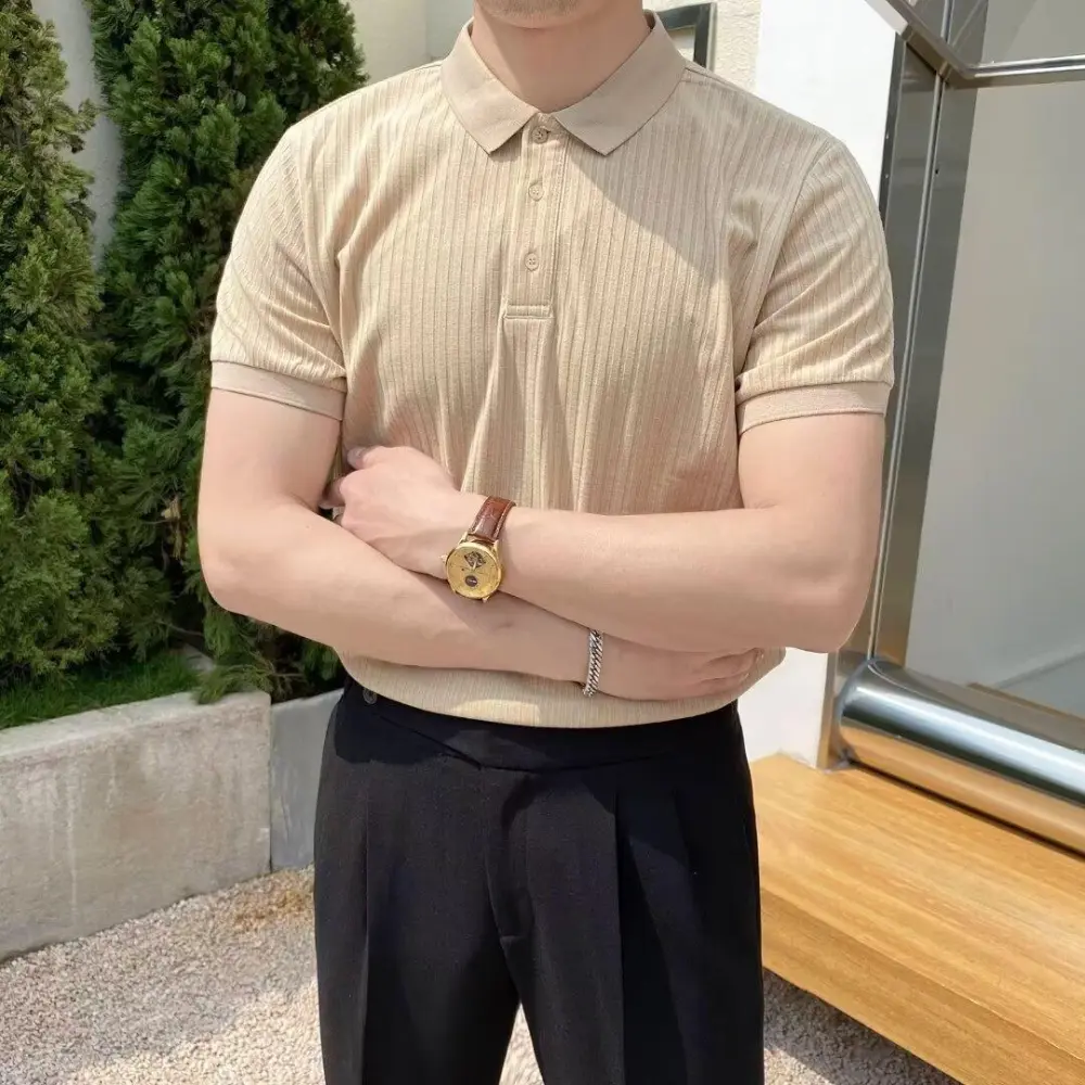 Men’s Textured Slim Fit Polo
