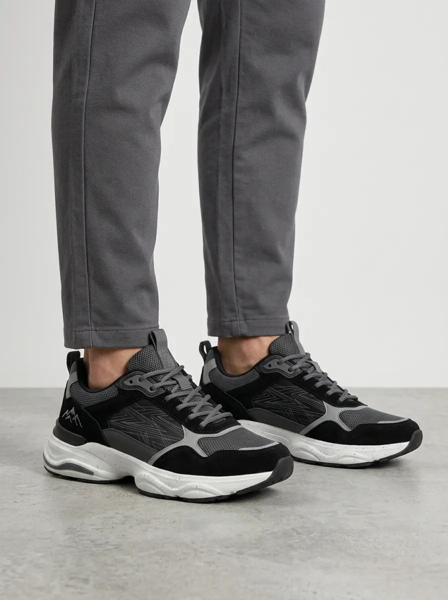 Men's Black Outdoor Mountain Athletic Sneakers