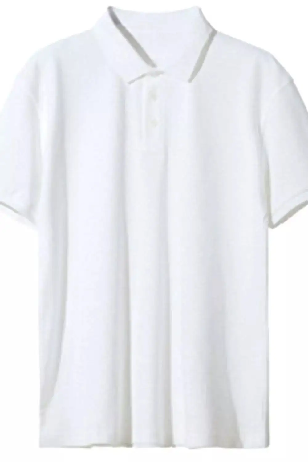 Button-Detail Polo Shirt