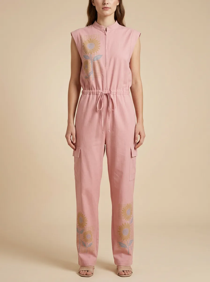 Women's Drawstring Jumpsuit