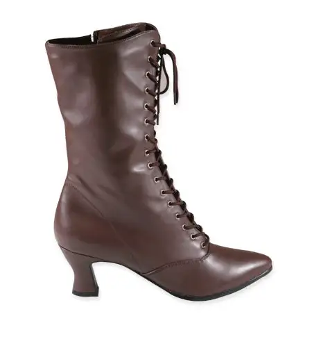 Women's Classic Stable Lace Up Faux Leather Ankle Boots