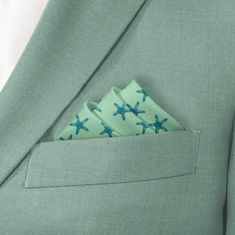 Contemporary Decorative Animal Motif Nautical Pocket Square