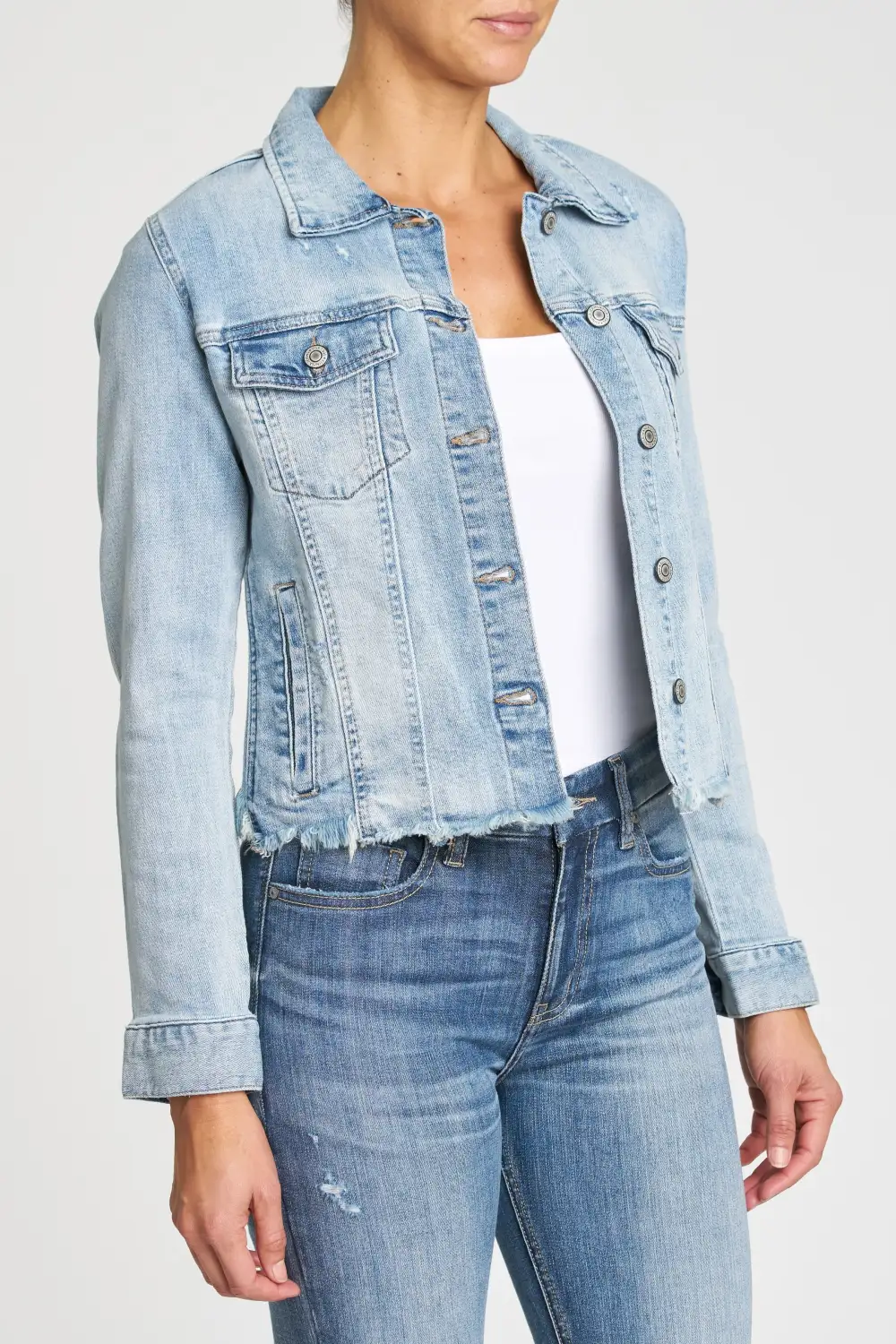 Polished Raw Hem Jacket