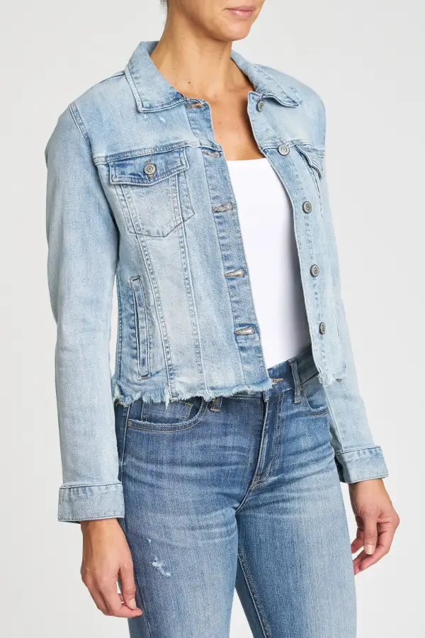 Polished Raw Hem Jacket