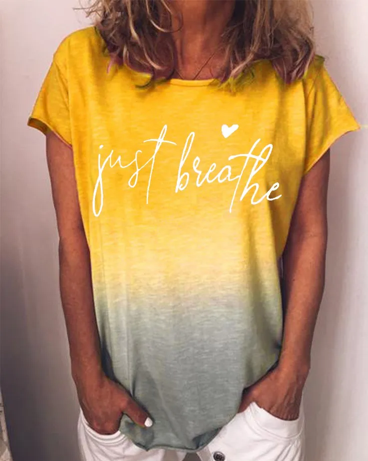 Letter Crew Neck Casual Shirts & Tops