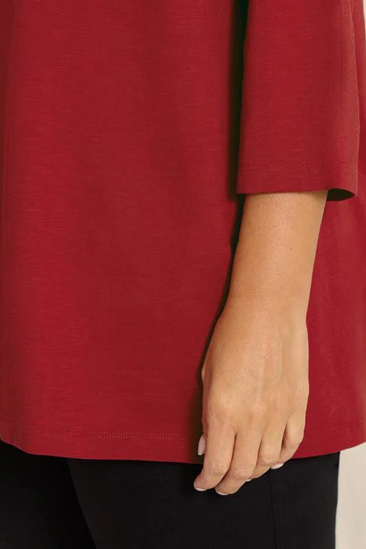 Red Cotton T-Shirt detail 3