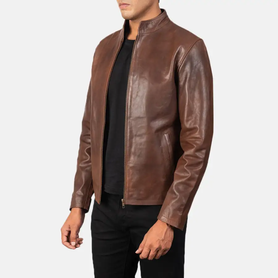Men's Rugged Casual Biker Leather Jacket