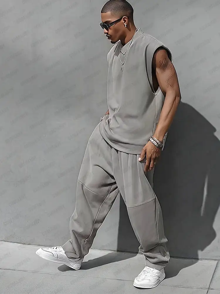 Cotton Blend Tank & Balloon Pants Set