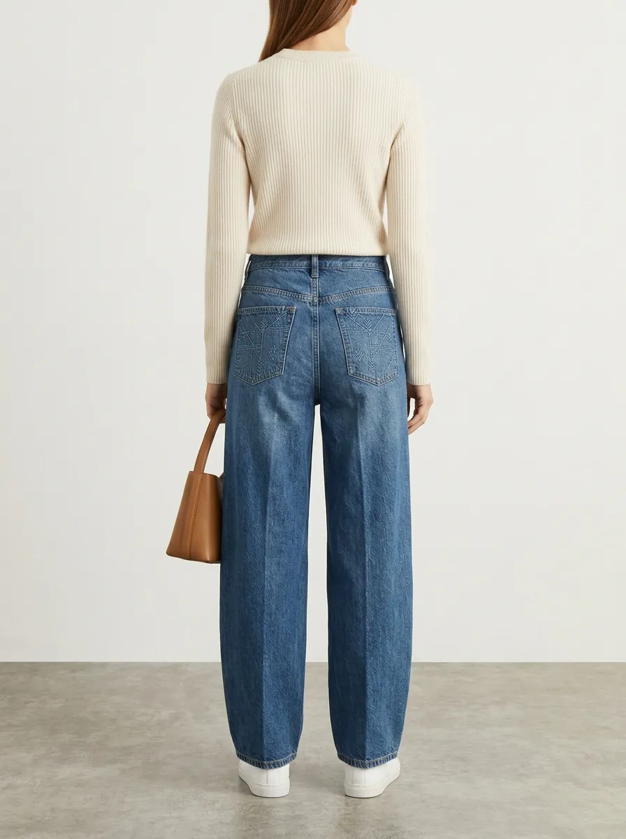 Women's Wide Leg Casual Denim Jeans