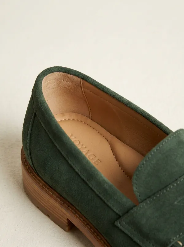 Women's Utility Classic Suede Wood Sole Loafers