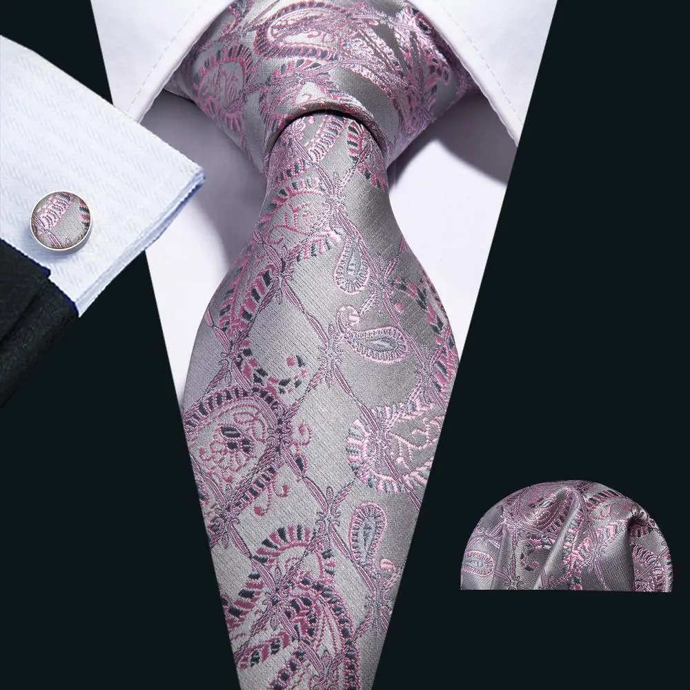 Formal Paisley Silk Necktie Set