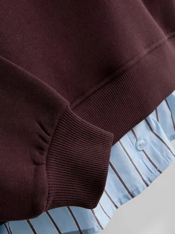 7-15yrs | Cotton Rich 2-in-1 Sweatshirt Blouse