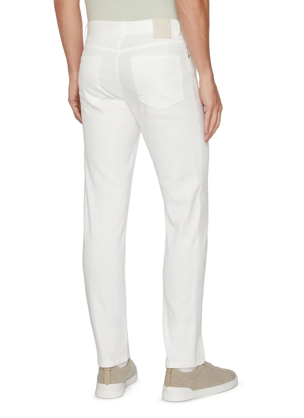 Minimalist Straight-Cut Comfort Stretch Denim Jeans