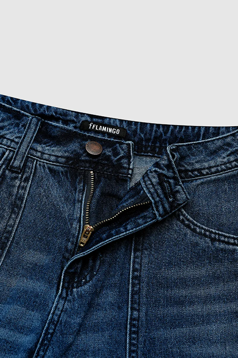 Slant Pocket Wide Leg Crop Jeans