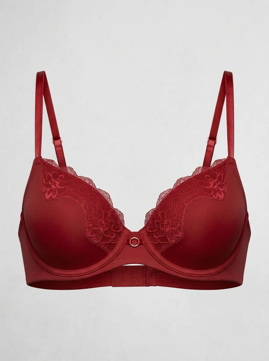 Women's Comfort-Inspired Underwire Floral-Lace Lace-Trim Bra