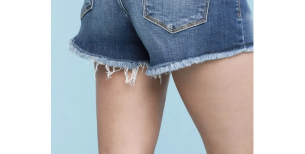 Dark Blue Cutoff Denim Shorts