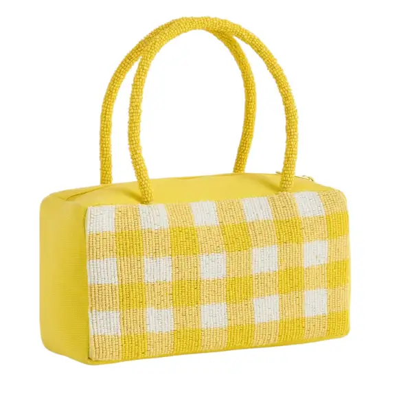 Beaded Lobster Mini Tote – Yellow