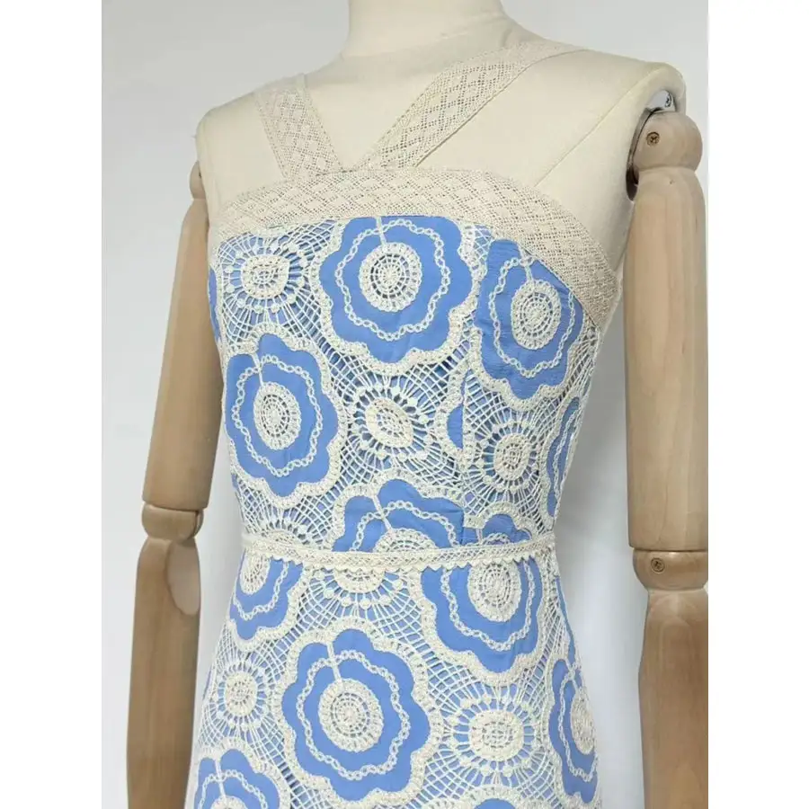 Lace Sleeveless Tiered Midi Dress