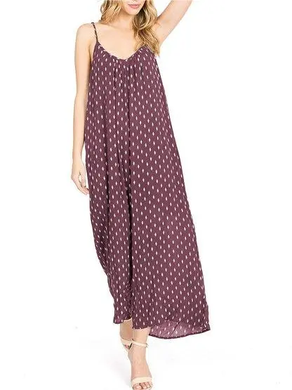 Navy Blue Polka - Dot Culotte Jumpsuit