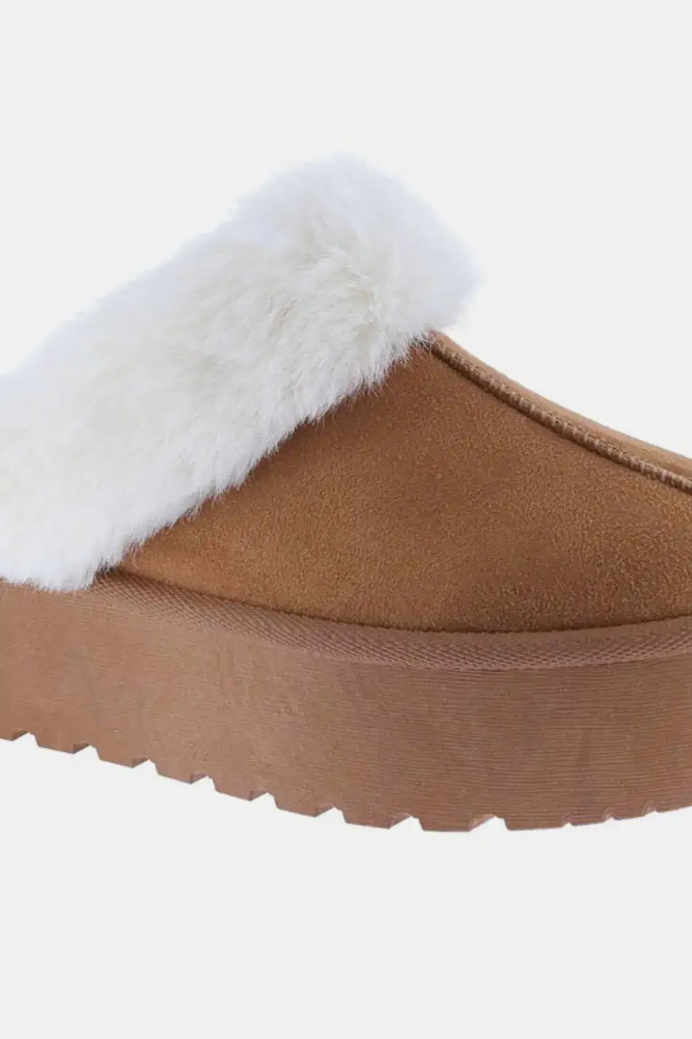 Fur Trim Casual Slippers