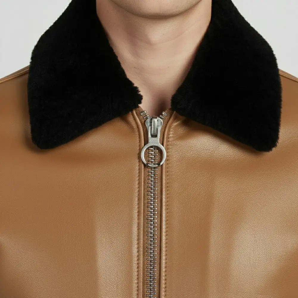 Leather Bomber Flight Jacket