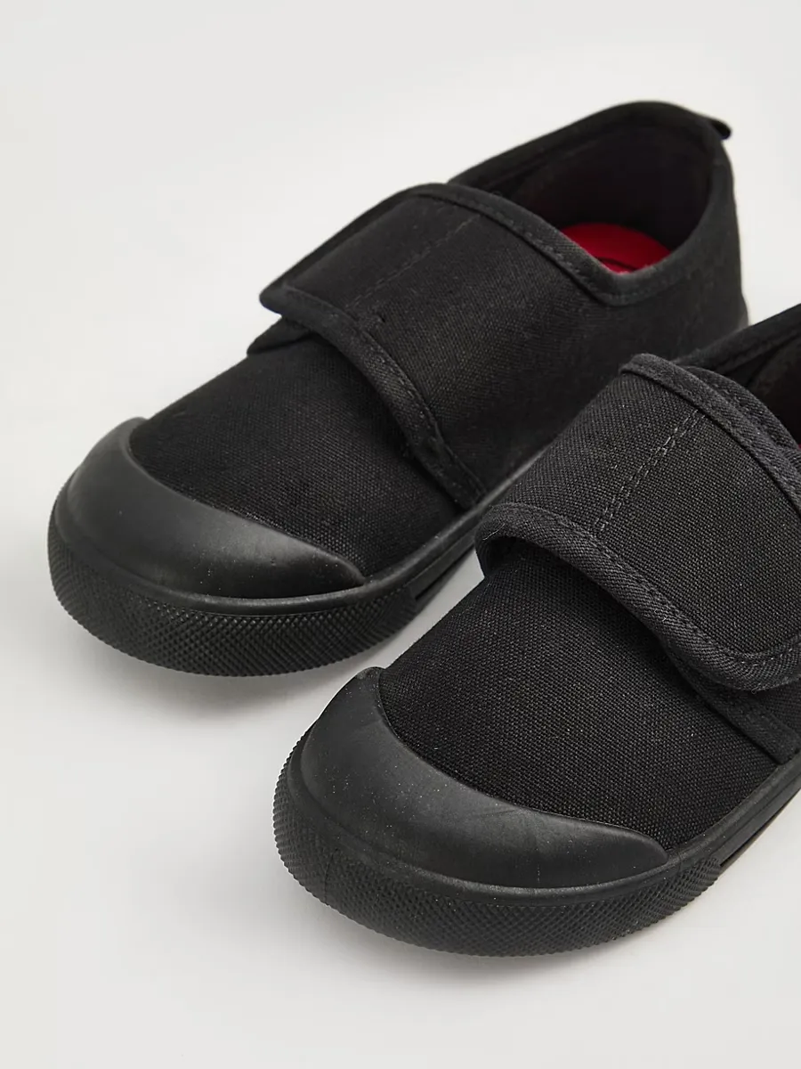 Black Wrap Strap Plimsoll