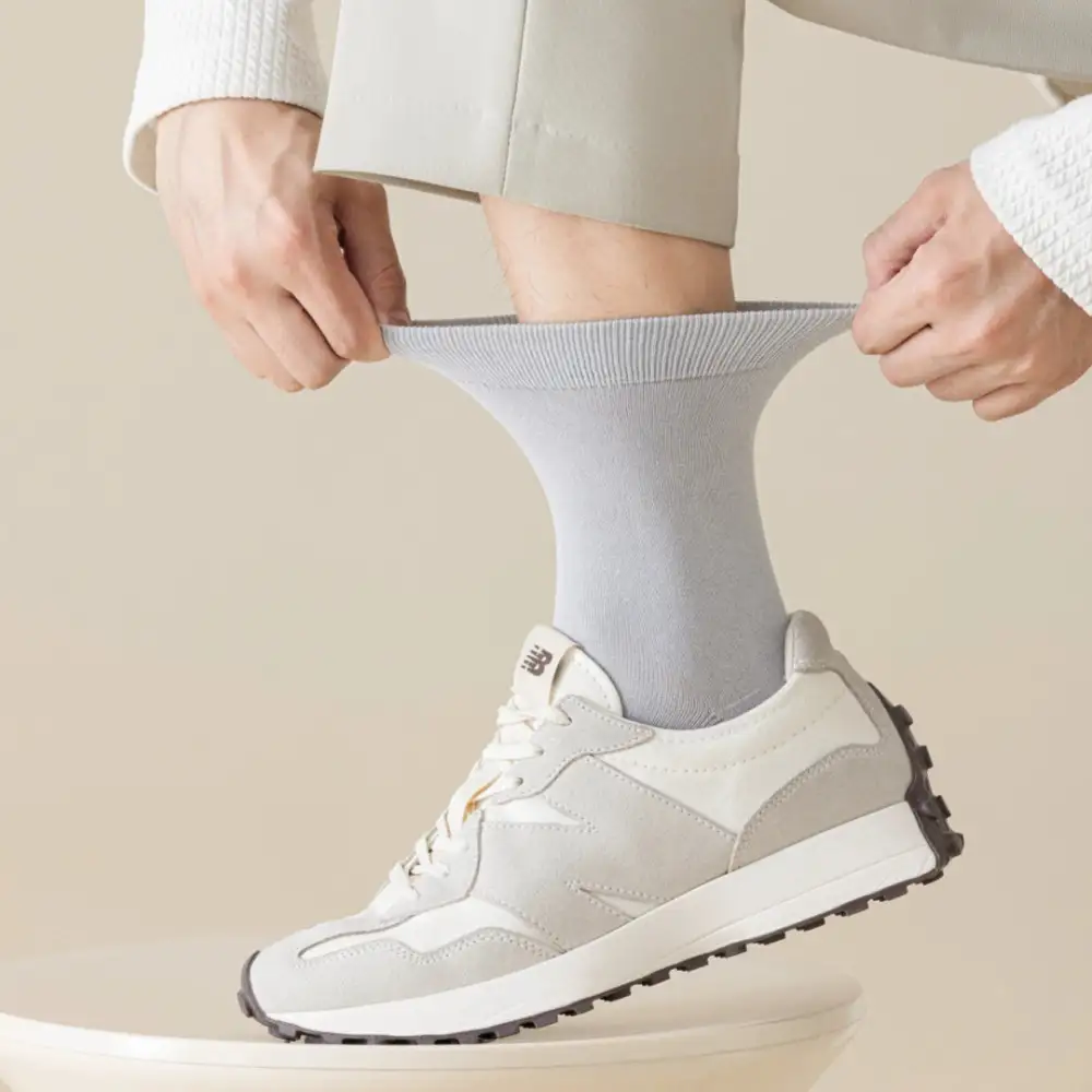 Cotton Flat Knit Crew Socks