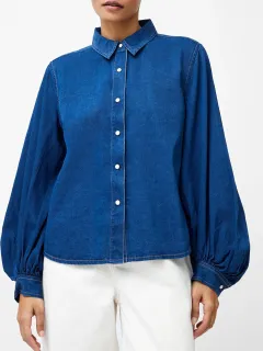 Soft Breathable Cotton Balloon Sleeve Shirt