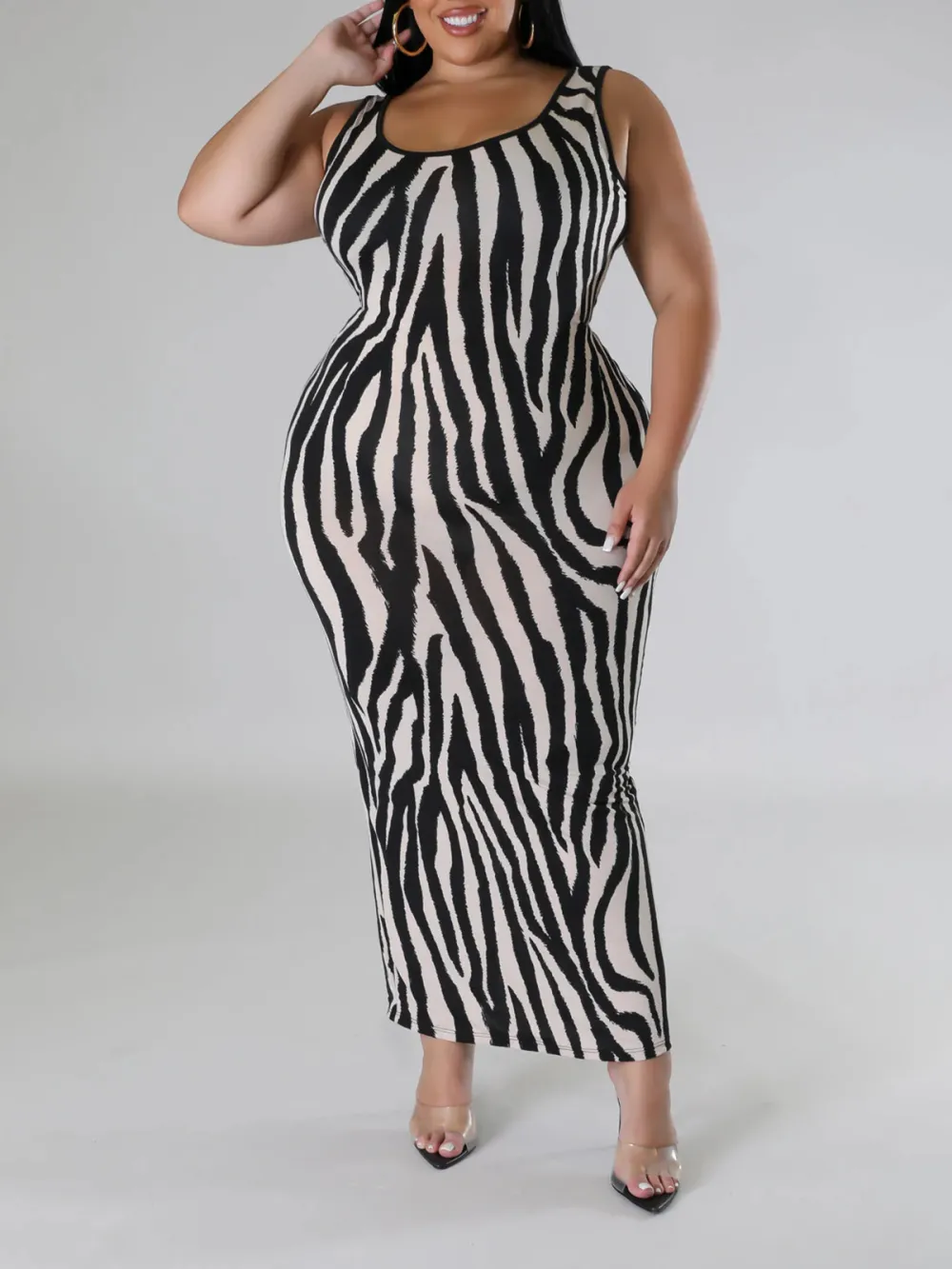 Animal Print Sleeveless Dress