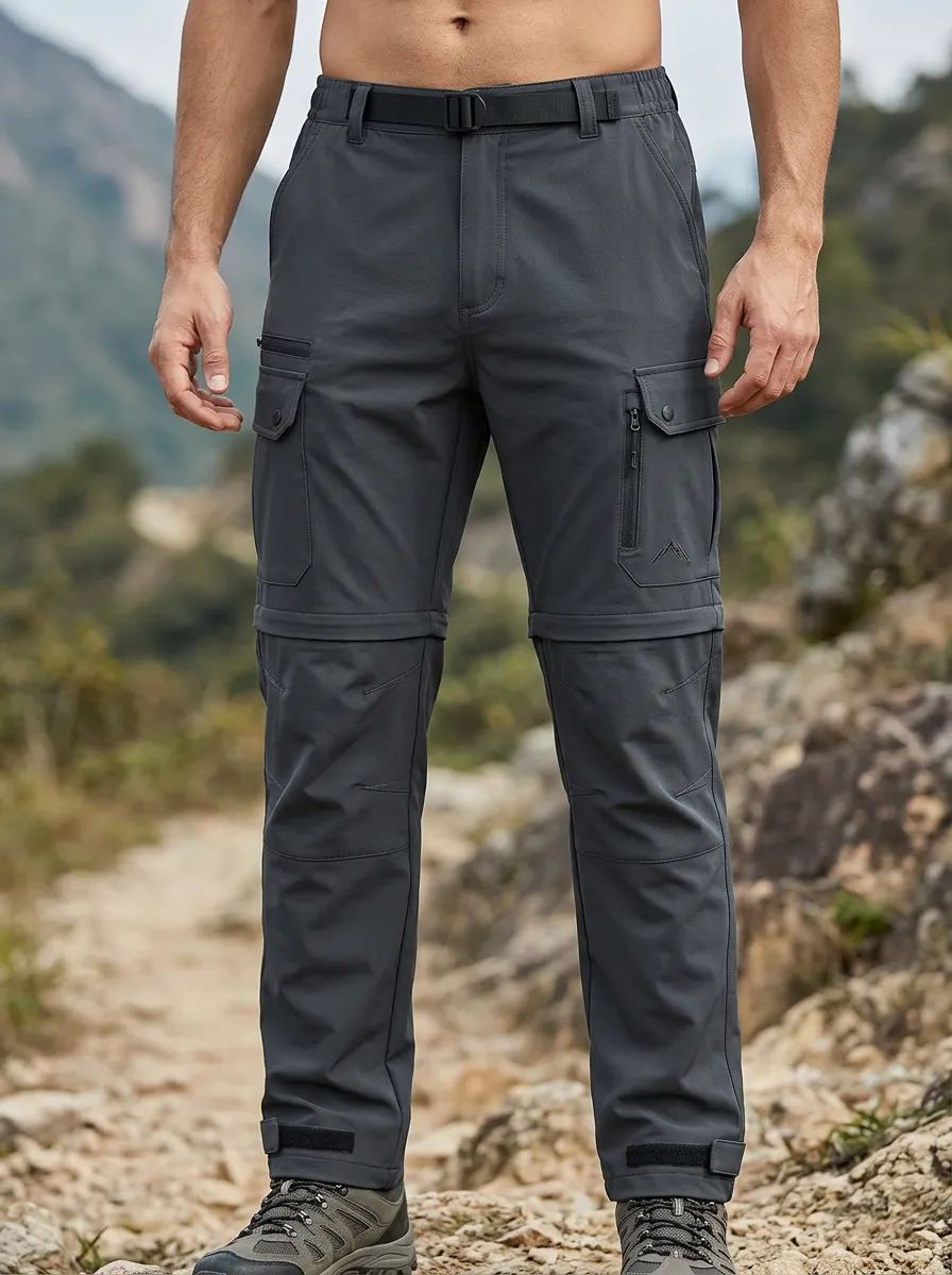Men's Frontier Active Multi-Pocket Waterproof Zip-Off Tactical Cargo Pants