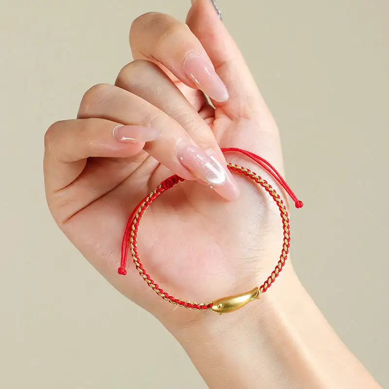 Sterling Silver Koi Fish Rope Bracelet