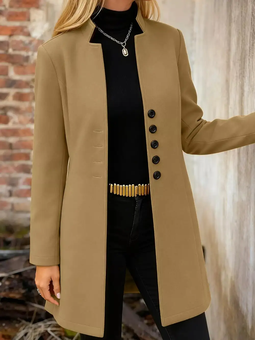 Button-down Longline Outerwear