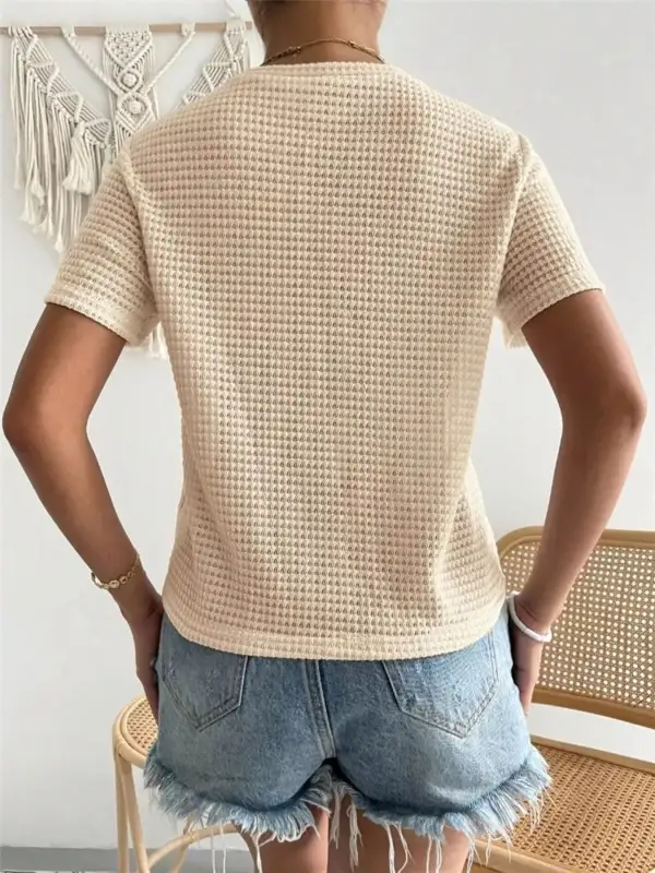 Easygoing Short-Sleeve Knit T-Shirt