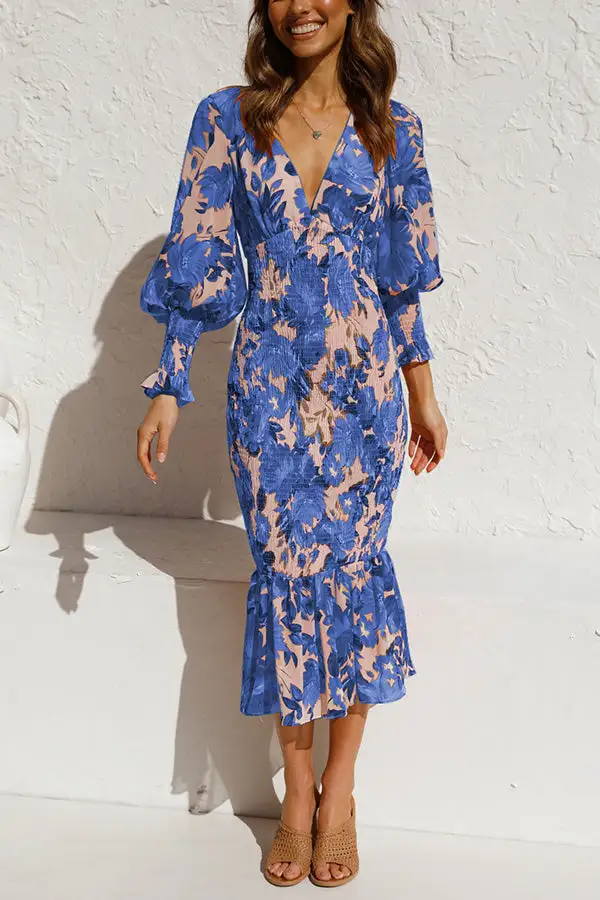 Modern Smocked Coordinating Top And Midi Skirt Set