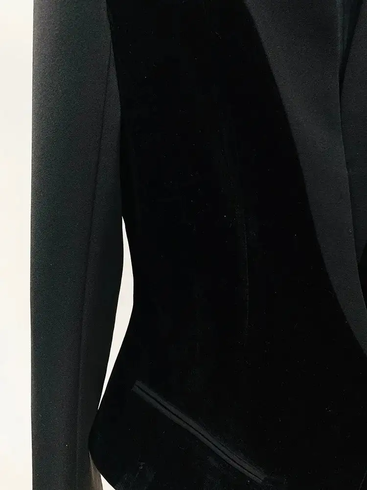 Velvet Patchwork Blazer