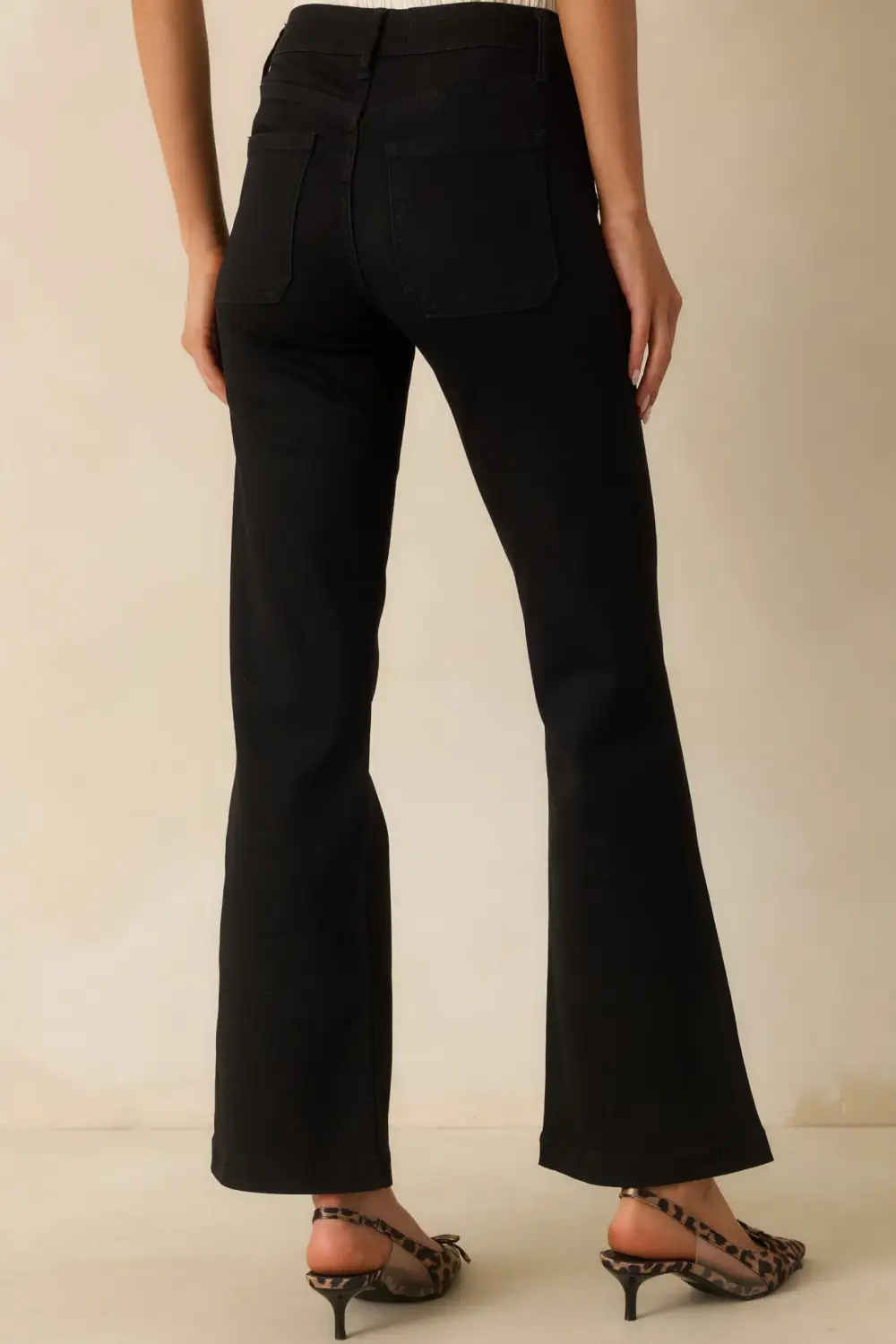 Let You Down Cotton High Waisted Flare Jeans
