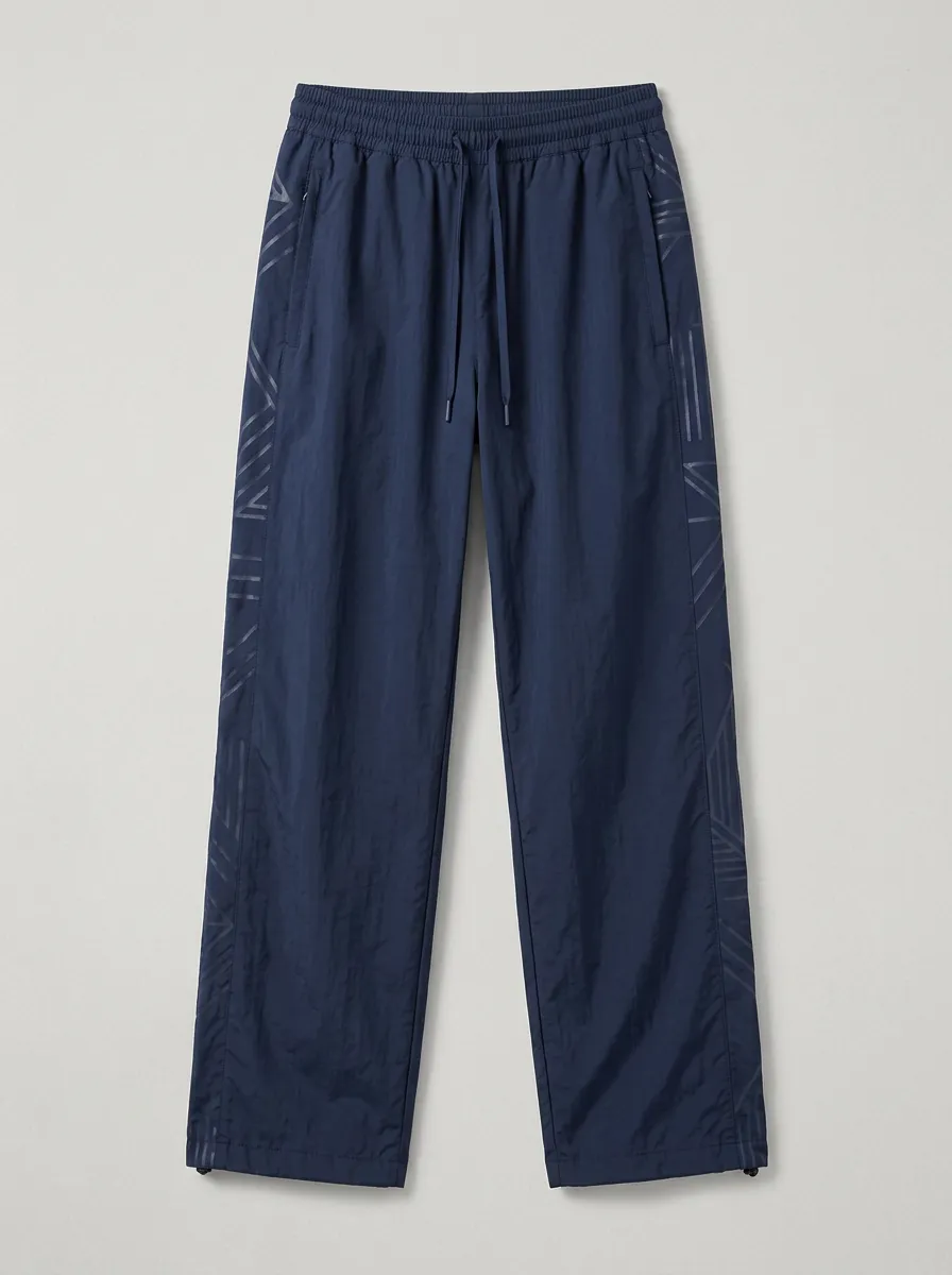 Women's Athletic Geometric Side Striped Printed Joggers