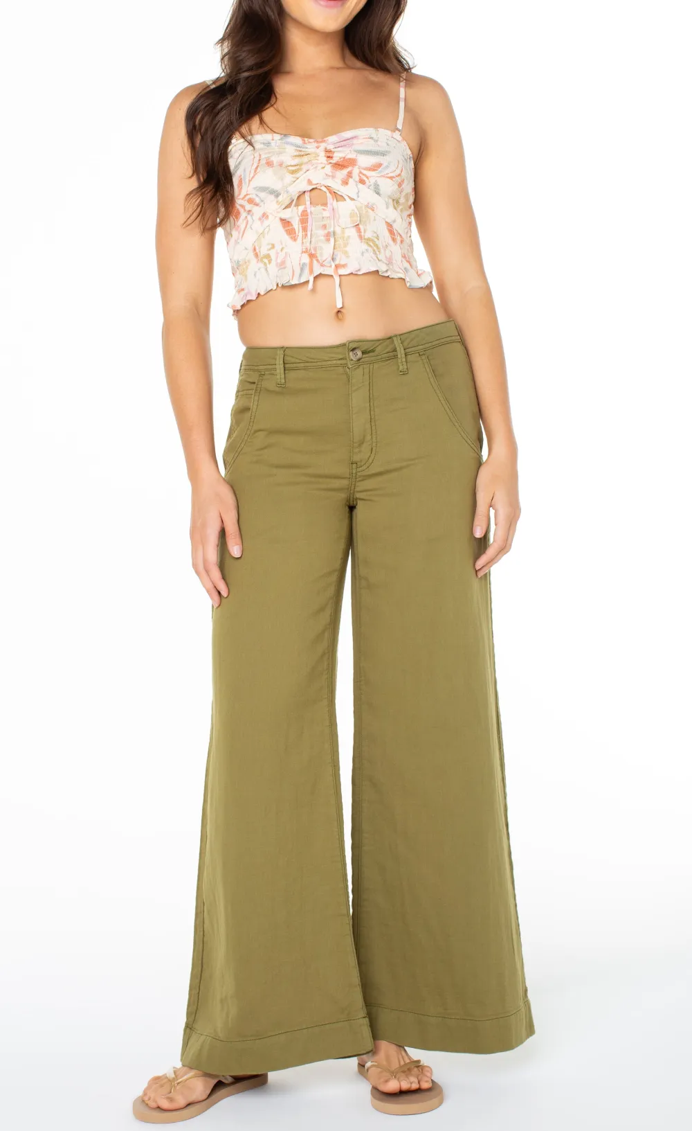 Clean Wide Leg Pull On Pants