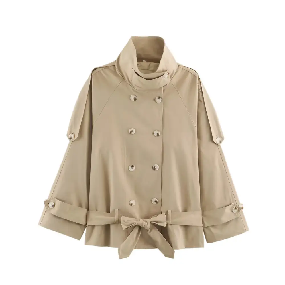 Polished Double Breasted Trench Coat