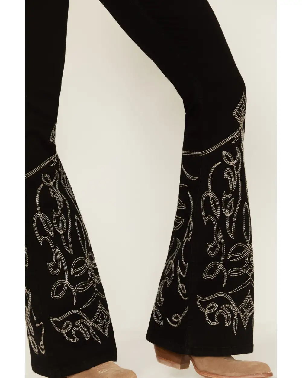 Classic High Rise Bootcut Embroidered Jeans