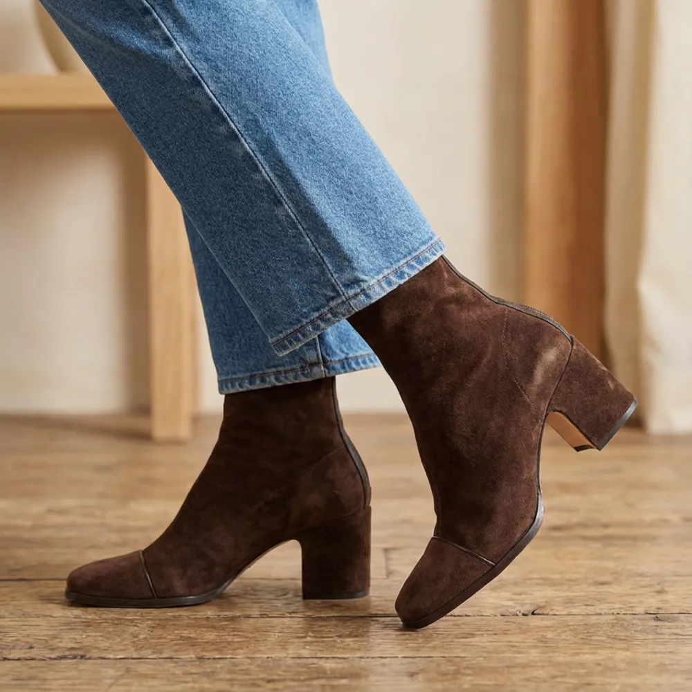 Block Heel Ankle Boots