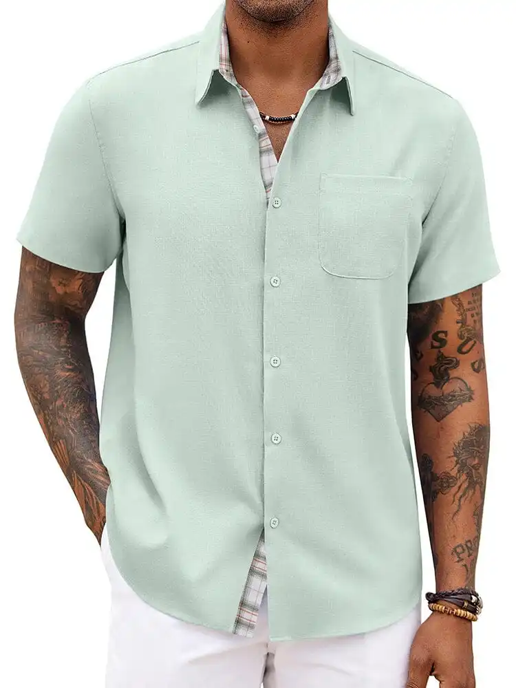 Plaid Collar Detail Shirt