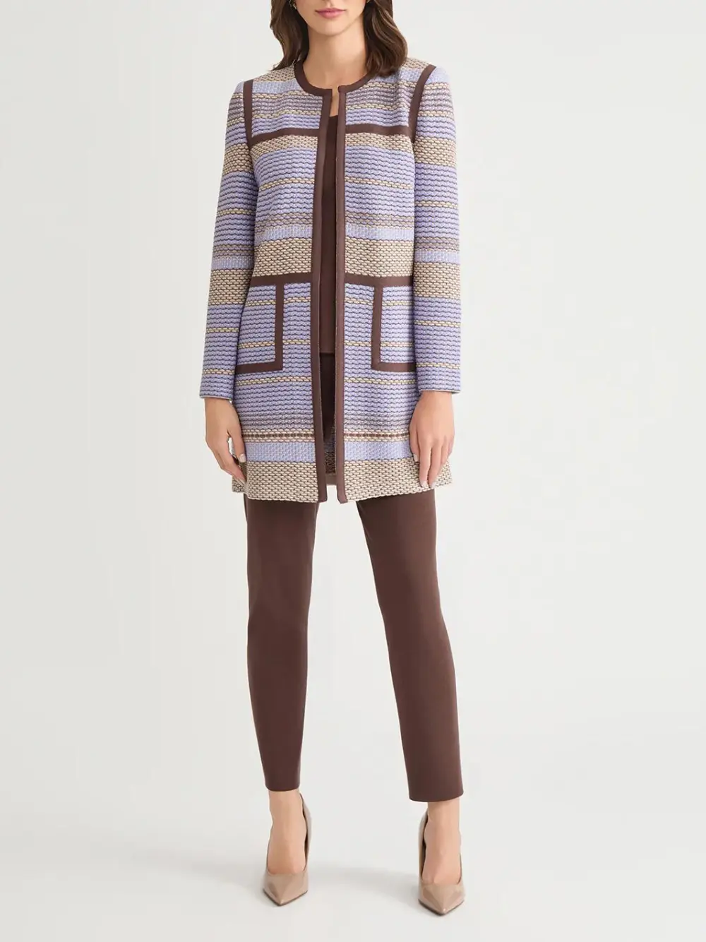 Medium To Long Striped Knitwear