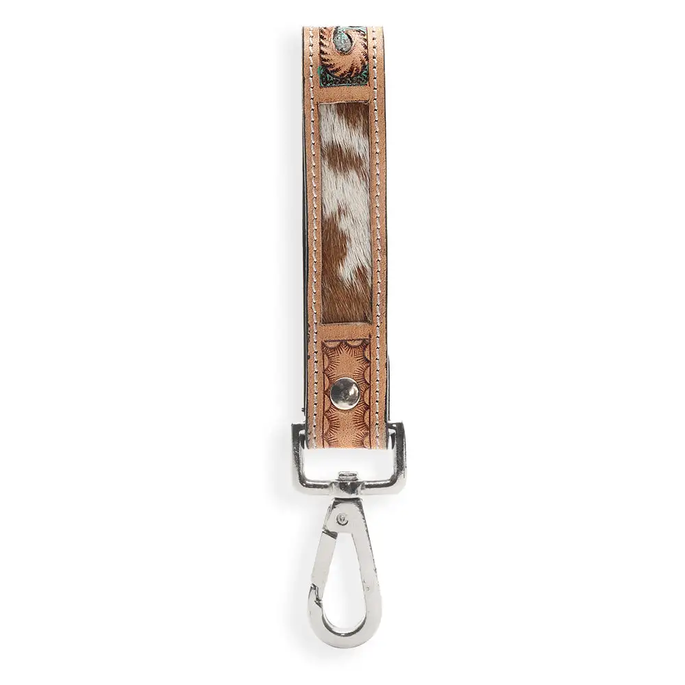 Casual Weekend Hand-Tooled Leather Key Fob